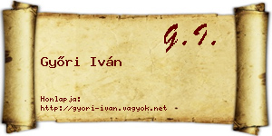 Győri Iván névjegykártya